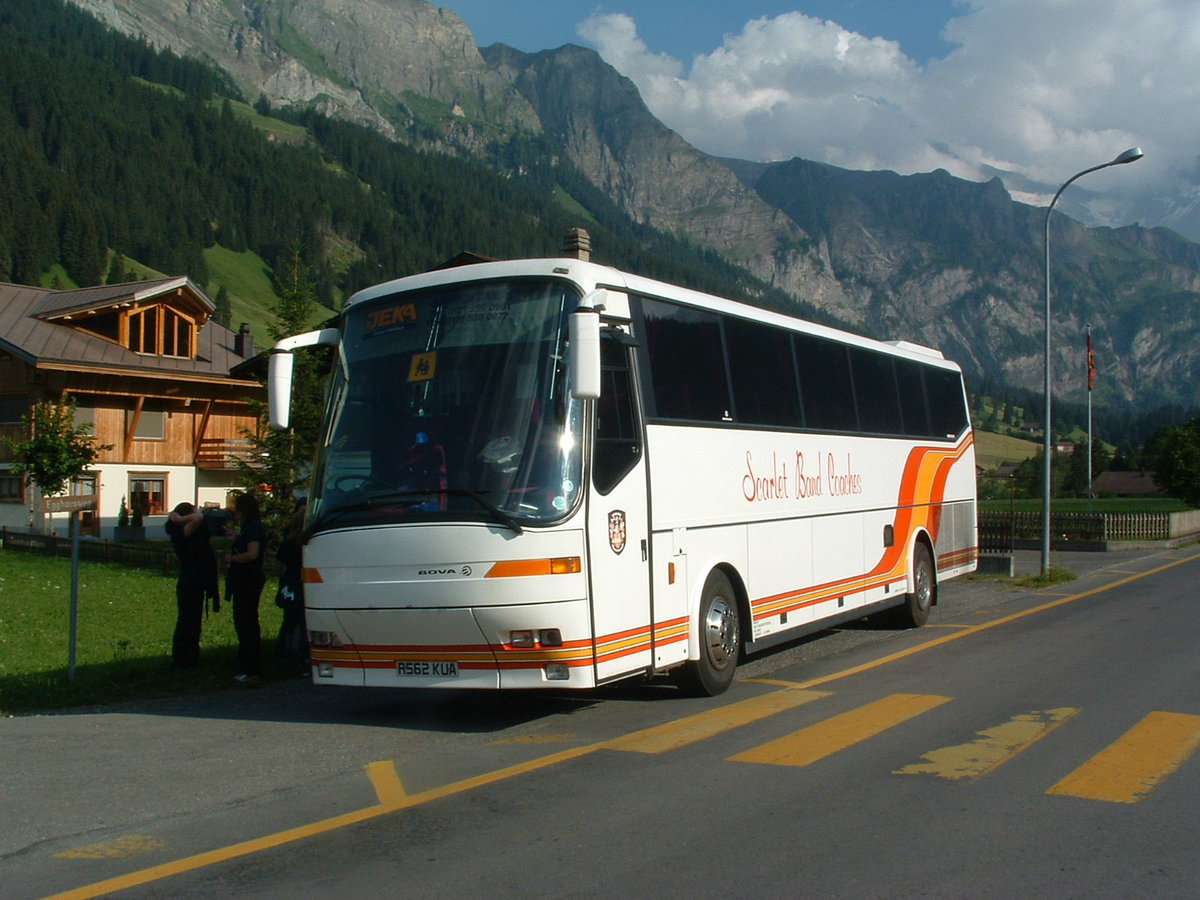 R562 KUA
1997 Bova Futura FHD12-340
Bova C49Ft
Scarlet Band Coaches, West Cornforth, County Durham, England.

Photographed in Boden, Adelboden, Switzerland on 10th July 2003.