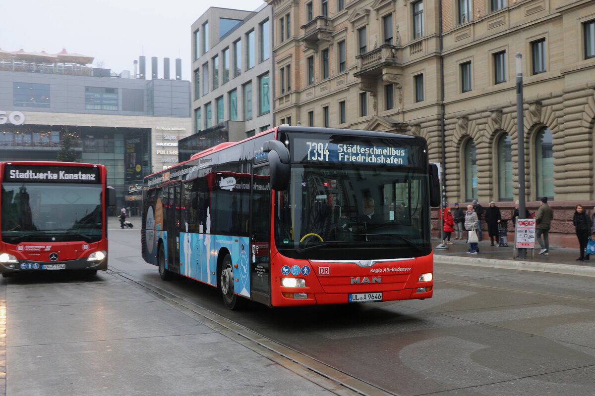 RAB Ulm - UL-A 9646 - MAN am 18. Dezember 2025 in Konstanz (Aufnahme: Martin Beyer)