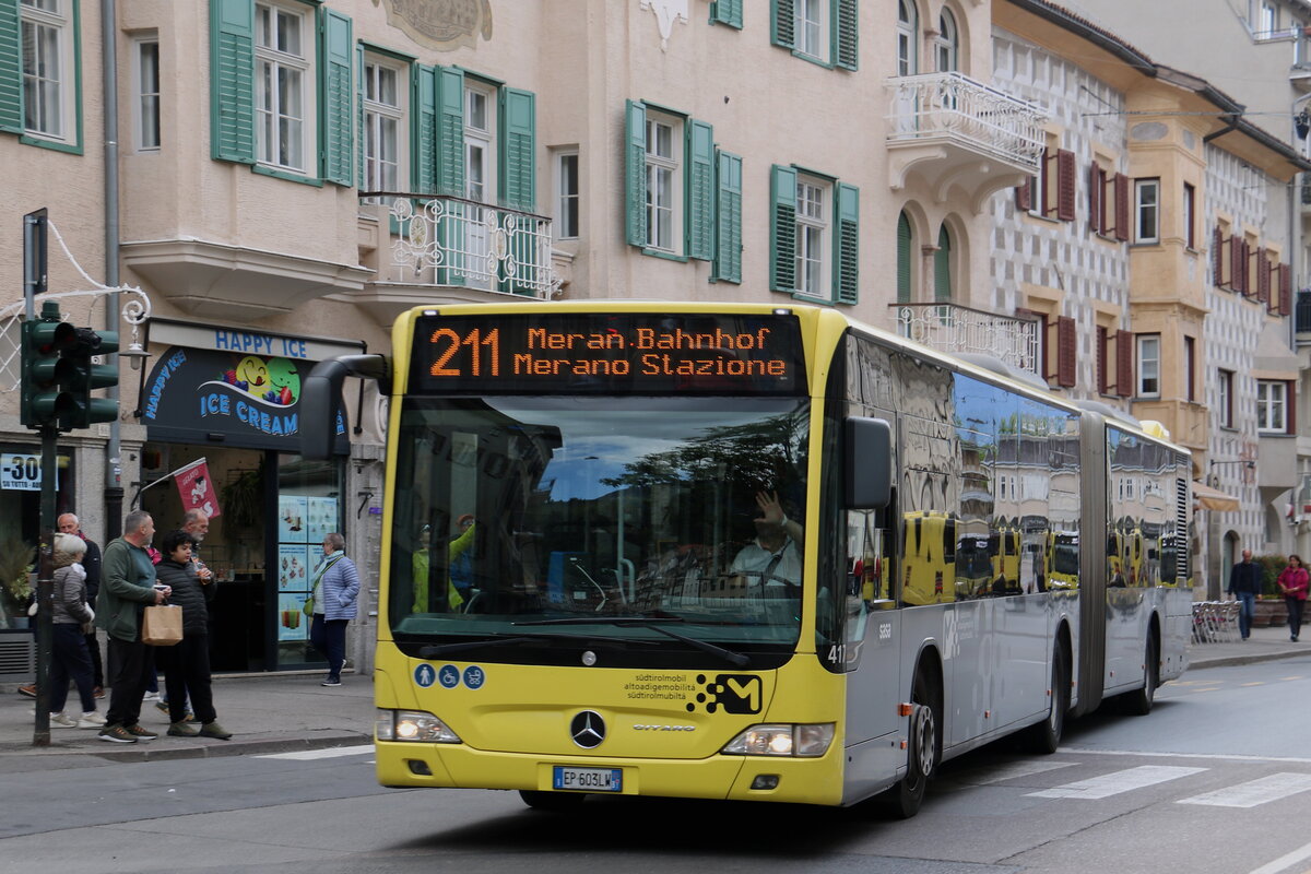 SASA Bozen - Nr. 417/EP-603 LW - Mercedes am 20. April 2024 in Meran (Aufnahme: Martin Beyer)