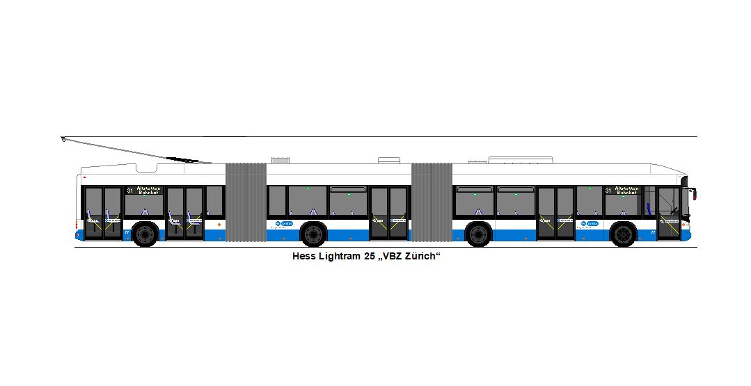 VBZ Zrich - Nr. 77 - Hess Lightram 25