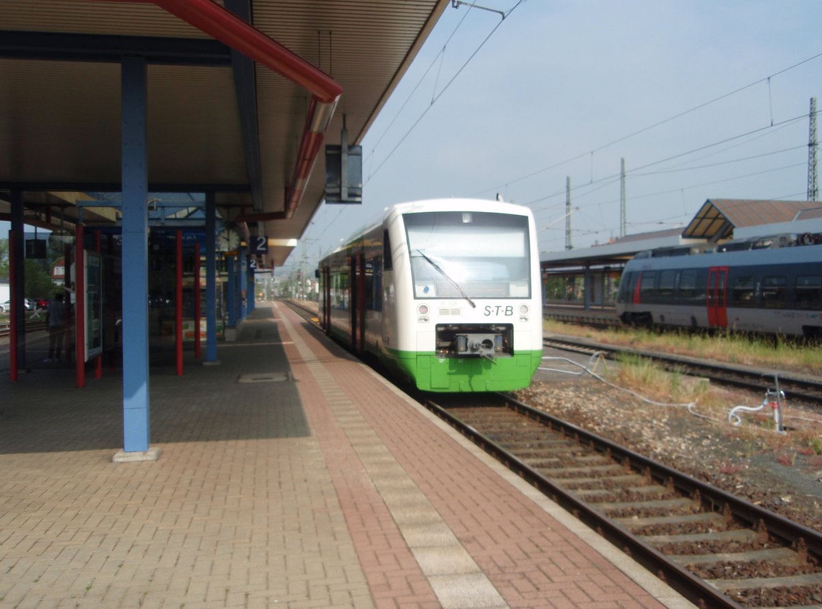 VT 108 der Sd-Thringen-Bahn als STB 41 nach Neuhaus am Rennweg in Eisenach. 12.05.2018