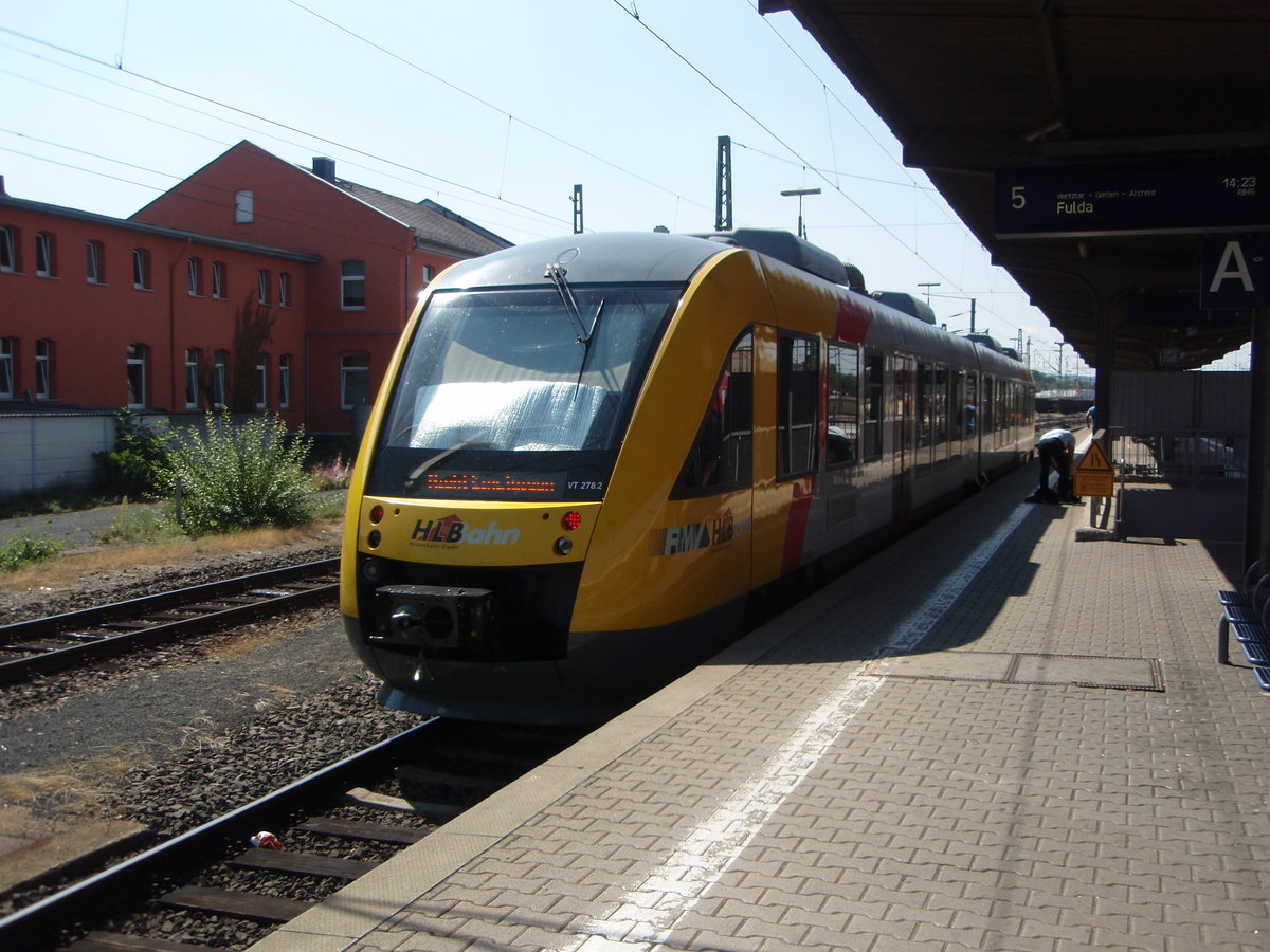 VT 278.2 der Hessischen Landesbahn als RB 45 aus Fulda in Limburg (Lahn). 31.08.2019