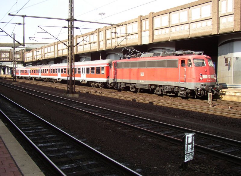 110 431 als RB Kassel Hbf - Fulda in Kassel-Wilhelmshhe. 19.08.2005