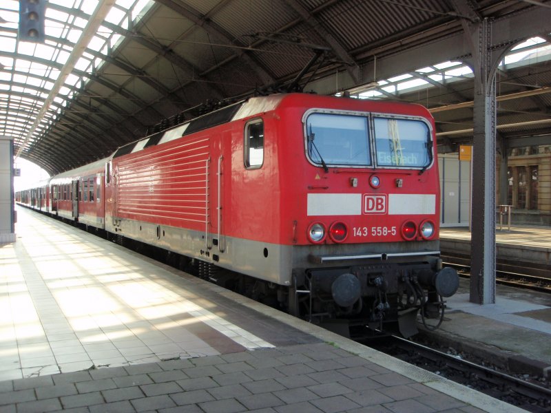 143 558 als RB nach Eisenach in Halle (Saale) Hbf. 15.03.2008