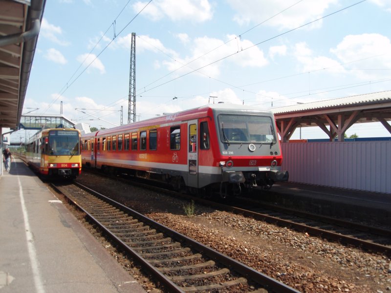 928 296 als RB 51 Neustadt (Weinstr.) - Karlsruhe Hbf in Wrth (Rhein). 22.05.2009