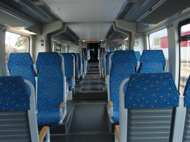 Der Innenraum eines VT 643 der eurobahn. 09.10.2008