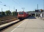 146 202 als RE 5 Friedrichshafen Stadt - Stuttgart Hbf in Ulm Hbf.