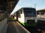 VT 020 der Erfurter Bahn als RB 50 Schweinfurt Stadt - Gemnden (Main) in Schweinfurt Hbf.