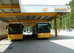 (252'124) - Jaggi, Kippel - Nr. 27/VS 2725/PID 10'485 + Nr. 31/VS 10'714/PID 11'847 - Iveco am 26. Juni 2023 beim Bahnhof Goppenstein