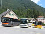 (182'726) - Aus Italien: SAD Bozen - Nr. 1107/DP-544 RY - Setra + aus Oesterreich: PostBus - BD 12'743 - Mercedes + Jenal, Samnaun - GR 57'821 - Solaris (ex Zegg, Samnaun) am 5. August 2017 in Martina, Cunfin