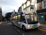 YJ64 DXU, a 2014 Optare Solo SR, branded for Durham City Park & Ride services, is seen here in Barnard Castle, County Durham, after completing the last service 96 (Middleton in Teesdale - Barnard