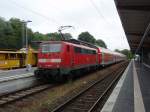 111 090 als RB nach Bremen-Vegesack in Verden (Aller). 11.06.2009