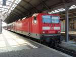 143 558 als RB nach Eisenach in Halle (Saale) Hbf.