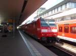 146 122 als RE aus Frankfurt (Main) Hbf in Mannheim Hbf.