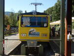 Ein Beh 4/8 der Wendelsteinbahn nach Wendelstein Bergbahnhof in Waching Talbahnhof.