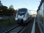 9442 608 der Abellio Rail Mitteldeutschland als RB 57 aus Nordhausen in Heilbad Heiligenstadt. 10.08.2024