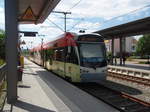 Ein ET 451 der Saarbahn als 1 nach Brebach in Lebach.