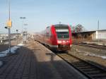 612 531 als RE 3 Greiz - Erfurt Hbf in Gera. 01.02.2014