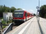 VT 628.4/157314/928-570-als-rb-nach-dachau 928 570 als RB nach Dachau Bahnhof in Altomnster. 09.07.2011