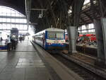 Ein 628 der Eisenbahnen und Verkehrsbetriebe Elbe-Weser als Moorexpress nach Stade in Bremen Hbf.