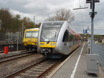 HLB 123 der Hessischen Landesbahn als RB 90 aus Limburg (Lahn) in Westerburg. 23.04.2016