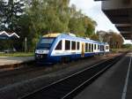 VT 803 der Veolia Verkehr Sachsen-Anhalt als HEX Halberstadt - Halle (Saale) Hbf in Sandersleben. 03.09.2014
