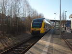 VT 648 ALSTOM Lint 41/648071/vt-2521-der-hessischen-landesbahn-als VT 252.1 der Hessischen Landesbahn als RB 93 nach Betzdorf in Bad Berleburg. 16.02.2019