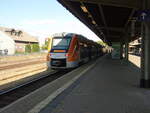 1648 416 der Abellio Rail Mitteldeutschland als RE 4 aus Halle (Saale) Hbf in Goslar.