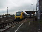 Ein Lint 41 der Hessischen Landesbahn als RB 29 nach Limburg (Lahn) in Siershahn. 24.10.2024