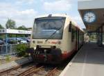 206 der Hohenzollerischen Landesbahn als HzL aus Hechingen in Sigmaringen. 05.07.2011
