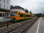 VT 39 der Regentalbahn als RB nach Furth im Wald in Cham (Oberpf.). 01.08.2011