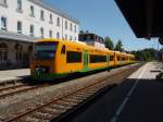 vt-650-stadler--adtranz-regioshuttle/282270/vt-31-der-regentalbahn-als-rb VT 31 der Regentalbahn als RB nach Furth im Wald in Cham (Oberpf.). 22.07.2013