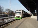 VT 320 der Erfurter Bahn als EB 22 Leipzig Hbf - Saalfeld (Saale) in Gera Hbf. 01.02.2014