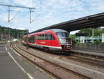 642 045 der Kurhessenbahn als RB 94 aus Marburg (Lahn) in Betzdorf (Sieg). 11.06.2022