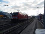 245 017 als RE 4 Kassel-Wilhelmshhe - Brilon Wald in Korbach Hbf. 01.02.2025