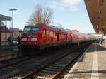 245 018 als RB 97 aus Brilon Wald in Korbach Hbf. 01.02.2025