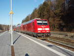 DB Kurhessenbahn/873718/245-018-als-rb-97-aus 245 018 als RB 97 aus Korbach Hbf bei der Fahrt in die Abstellung in Brilon Wald. 01.02.2025