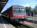 DB Regio Bayern/24940/928-102-als-rb-aus-reutte 928 102 als RB aus Reutte in Tirol in Kempten (Allgu) Hbf. 30.07.2006