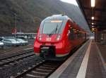 442 207 als RB 81 aus Koblenz Hbf in Cochem. 21.01.2012