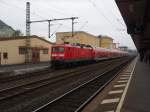 114 033 als RE nach Frankfurt (Main) Hbf in Fulda.