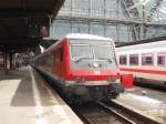 Ein Wittenberger Steuerwagen als RE nach Heidelberg Hbf in Frankfurt (Main) Hbf.