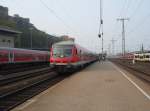 Ein Wittenberger Steuerwagen als RE 10 nach Frankfurt (Main) Hbf in Koblenz Hbf.