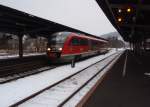 642 112 als RB 65 Bingen (Rhein) Hbf - Kaiserslautern Hbf in Bad Mnster am Stein.