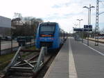 654 602 der Eisenbahnen und Verkehrsbetriebe Elbe-Weser als RB 33 nach Bremervörde in Buxtehude.