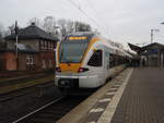 ET 5.24 der Eurobahn als RB 89 nach Münster (Westf.) Hbf in Warburg (Westf.).
