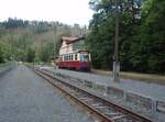 187 018 der Harzer Schmalspurbahnen als HSB nach Nordhausen Nord in Eisfelder Talmhle.