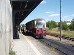 187 019 der Harzer Schmalspurbahnen als HSB aus Eisfelder Talmhle in Quedlinburg.