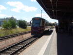 187 019 der Harzer Schmalspurbahnen als HSB nach Harzgerode in Quedlinburg.