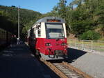 187 016 der Harzer Schmalspurbahnen als HSB Nordhausen Nord - Hasselfelde in Eisfelder Talmhle. 10.08.2024 