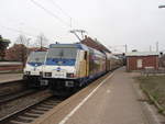146 541 der metronom Eisenbahngesellschaft als RE 4 Bremen Hbf - Hamburg Hbf in Hamburg-Harburg.